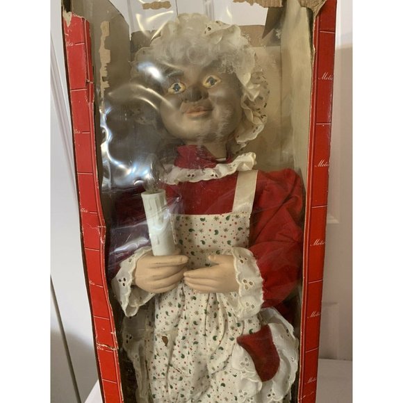 Vintage Animated‎ Mrs SANTA CLAUS Lighted TELCO Motion-ettes Original Box scary - Picture 3 of 11